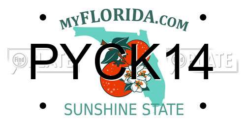PYCK14 Florida License Plate
