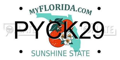 PYCK29 Florida License Plate