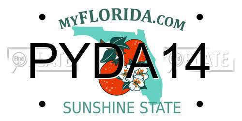 PYDA14 Florida License Plate