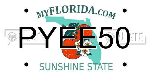 PYEE50 Florida License Plate