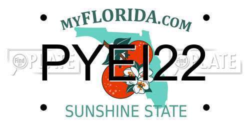 PYEI22 Florida License Plate