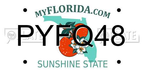 PYFQ48 Florida License Plate