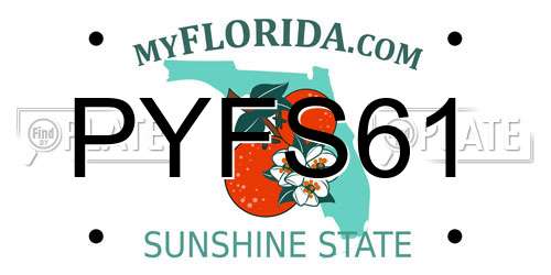 PYFS61 Florida License Plate