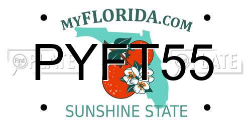 PYFT55 Florida License Plate