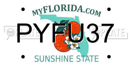 PYFU37 Florida License Plate
