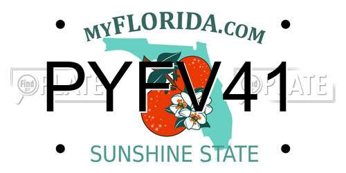 PYFV41 Florida License Plate