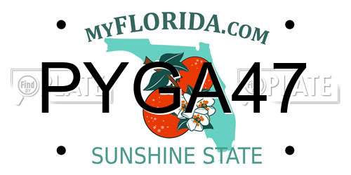 PYGA47 Florida License Plate