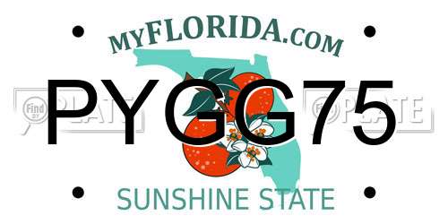 PYGG75 Florida License Plate