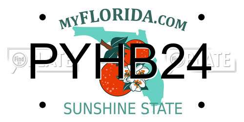 PYHB24 Florida License Plate