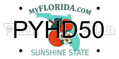 PYHD50 Florida License Plate