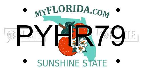 PYHR79 Florida License Plate