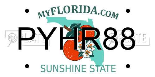 PYHR88 Florida License Plate