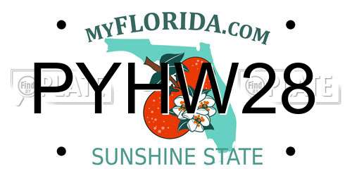 PYHW28 Florida License Plate