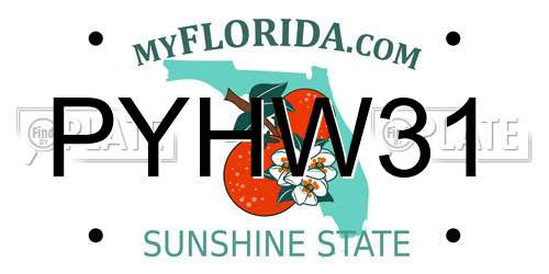 PYHW31 Florida License Plate