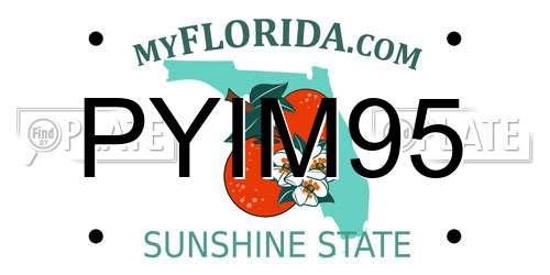 PYIM95 Florida License Plate