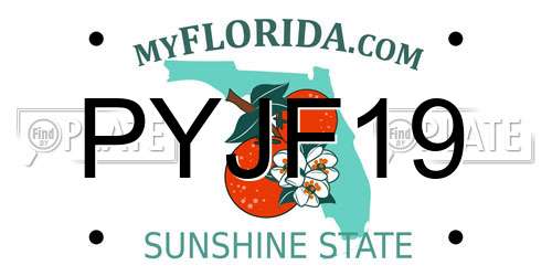PYJF19 Florida License Plate