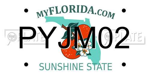 PYJM02 Florida License Plate