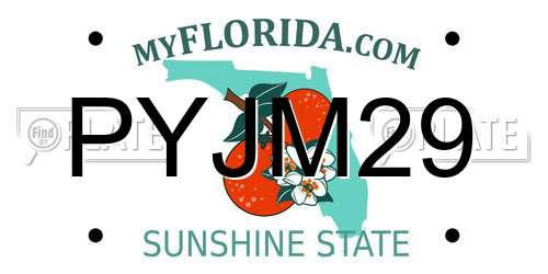 PYJM29 Florida License Plate