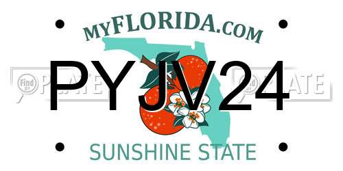 PYJV24 Florida License Plate