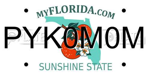 PYK0M0M Florida License Plate