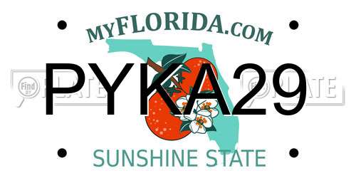 PYKA29 Florida License Plate