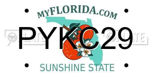 PYKC29 Florida License Plate
