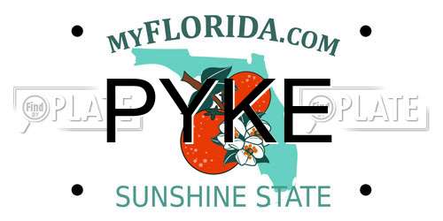 PYKE Florida License Plate
