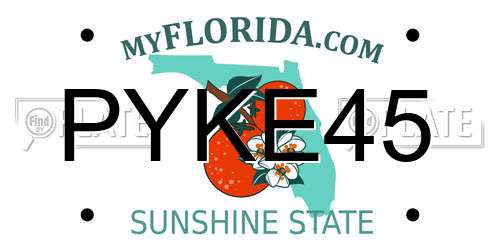PYKE45 Florida License Plate