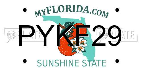 PYKF29 Florida License Plate