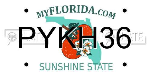 PYKH36 Florida License Plate