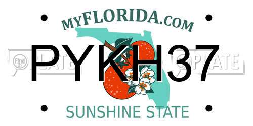PYKH37 Florida License Plate