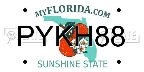 PYKH88 Florida License Plate