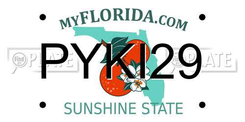 PYKI29 Florida License Plate