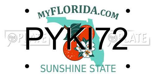 PYKI72 Florida License Plate