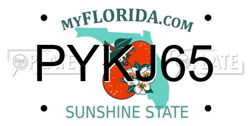 PYKJ65 Florida License Plate