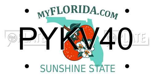PYKV40 Florida License Plate