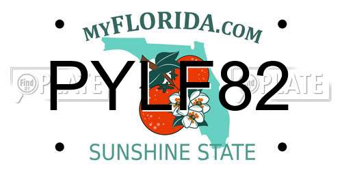 PYLF82 Florida License Plate