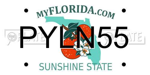 PYLN55 Florida License Plate