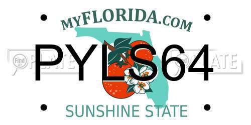 PYLS64 Florida License Plate