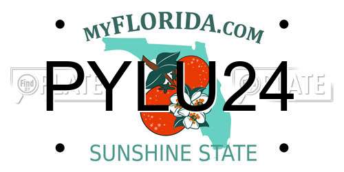 PYLU24 Florida License Plate