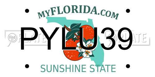 PYLU39 Florida License Plate