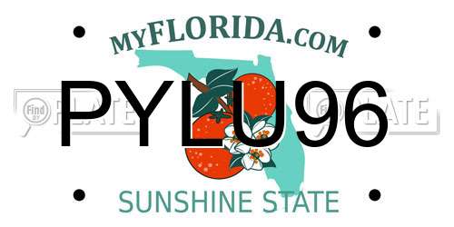 PYLU96 Florida License Plate