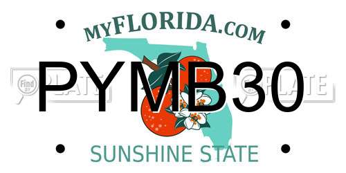 PYMB30 Florida License Plate