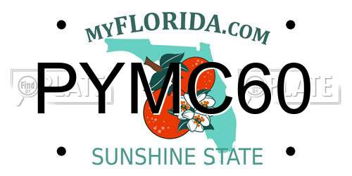 PYMC60 Florida License Plate