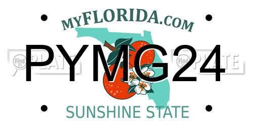 PYMG24 Florida License Plate