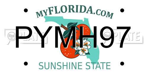 PYMH97 Florida License Plate