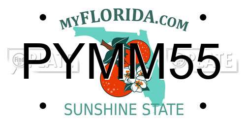 PYMM55 Florida License Plate