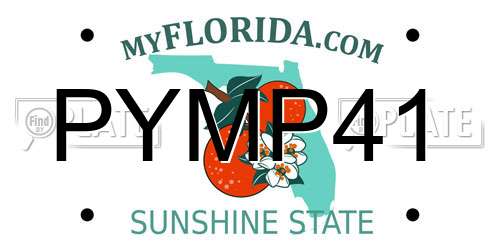 PYMP41 Florida License Plate