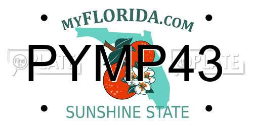 PYMP43 Florida License Plate