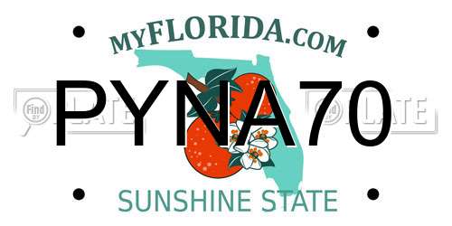 PYNA70 Florida License Plate
